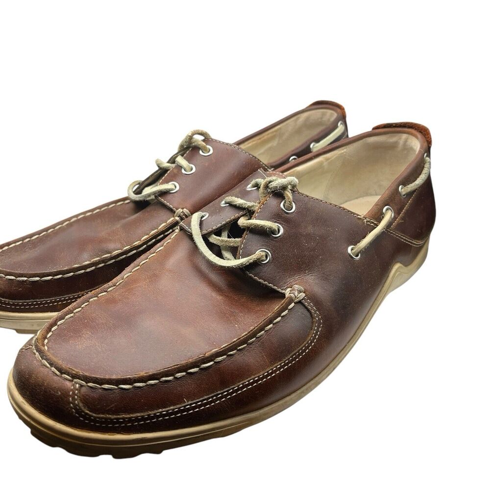 Cole Haan Boat Shoes Men size 12 Brown Lace Up Preppy Hampton Classic Nautial